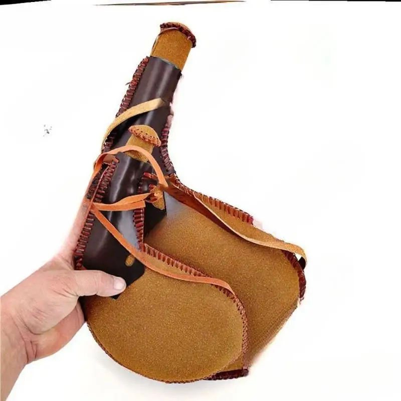 ancient-water-skin-desert-water-bag-mongolian-water-pouch-teardrop-shaped-leather-flask-alcohol-bottle-home-use-wine-pot