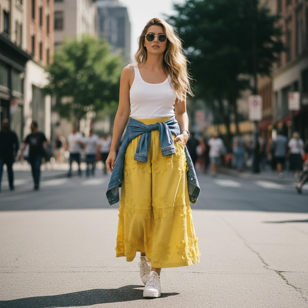 Ladies Fashion Midi Skirt Simple Design Casual Daily Skirt Women Classic Midi Skirt High Waist Casual Fashion Skirt BE0859
