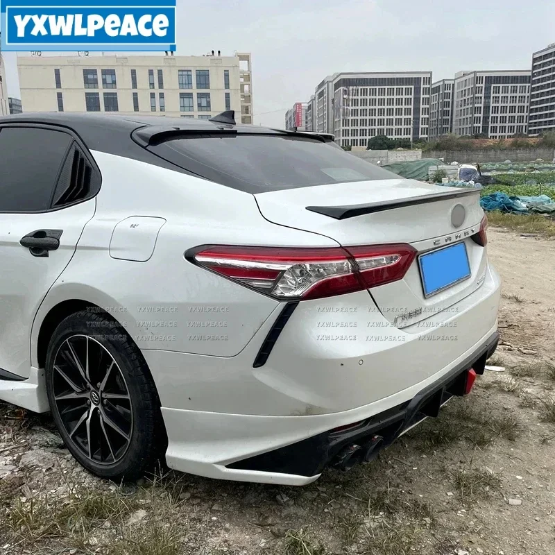 For Toyota Camry 2018 2019 2020 2021 Spoiler ABS Black Color Rear Window Roof Spoiler Body Kit Accessories Trunk Lip Wing