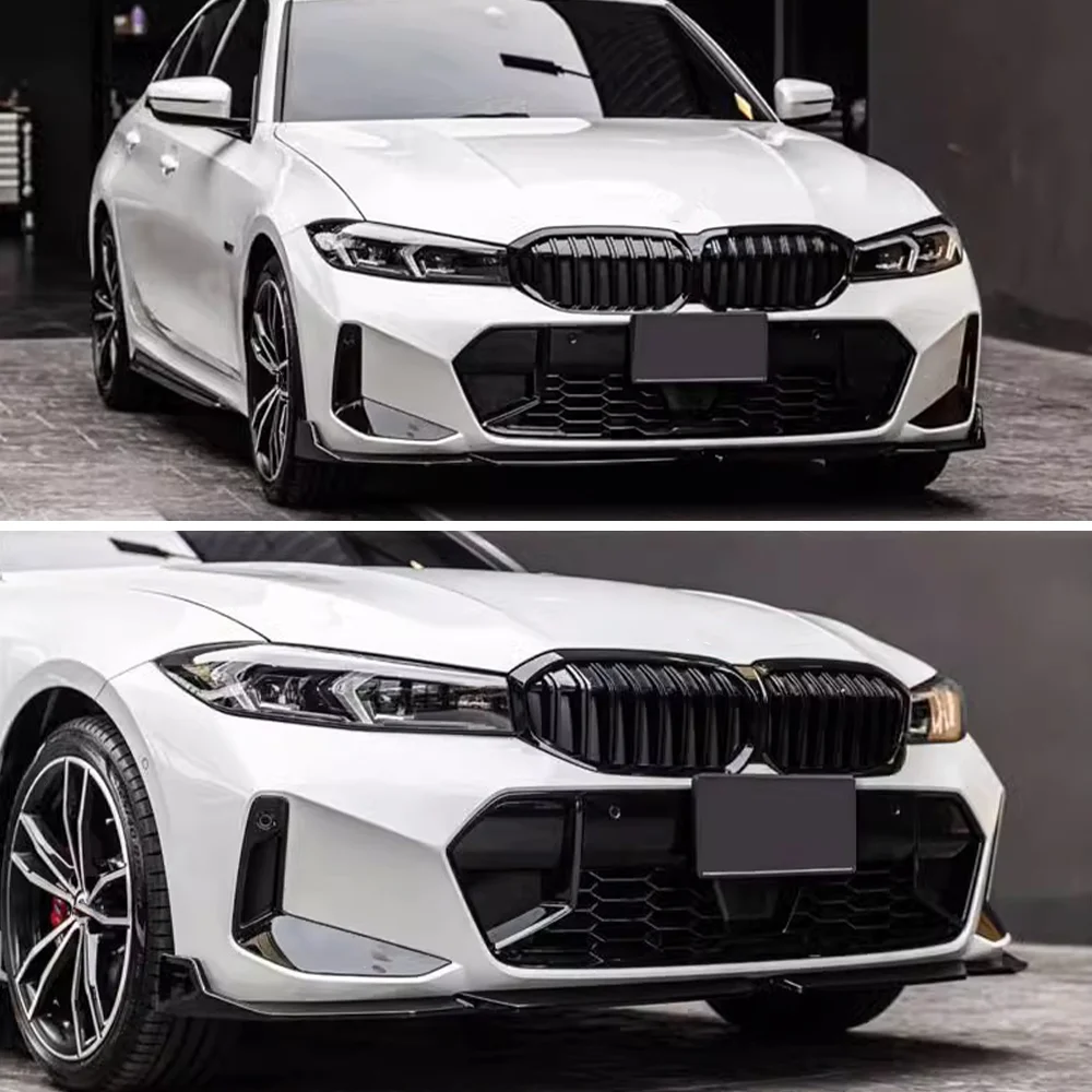 BMW G20 G21 3 시리즈 M-스포츠 320i 325i 330i 320d M340i LCI 2022-2025 프론트 범퍼 립 바디 키트 스포일러 스플리터 디퓨저 썸네일 3