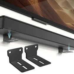 2Pcs/Set Universal Soundbar Speaker Stands Wall Mount Audio Accessories Metal Floating Bracket for Home Living Room Decoration