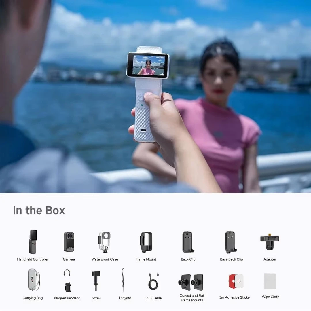 Handheld gimbal pocket thumb action camera motorcycle recorder vlog non 360 degree panorama