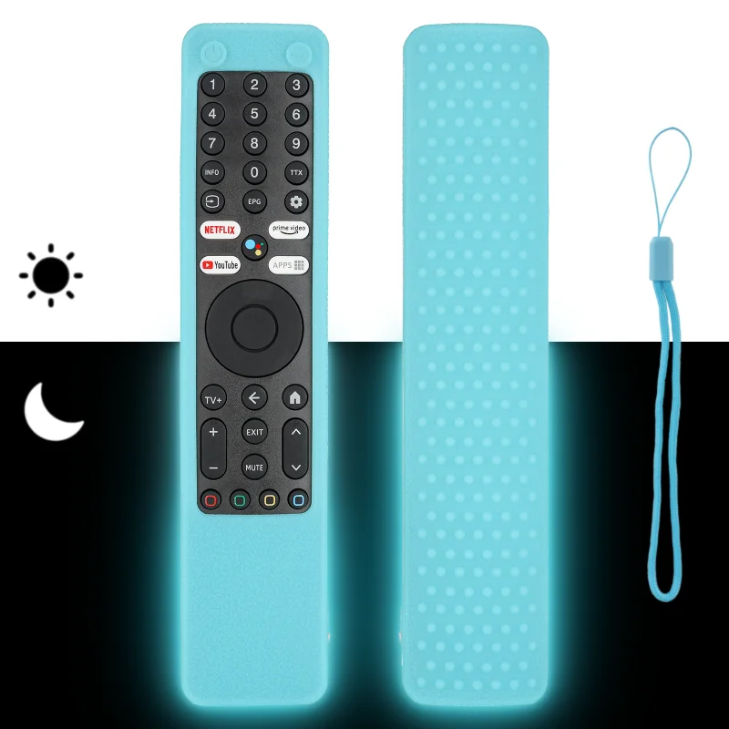Silicone Remote Control Case Compatible With XMRM-ML TV Remote Shockproof Protective Shell Cover With a Lanyard