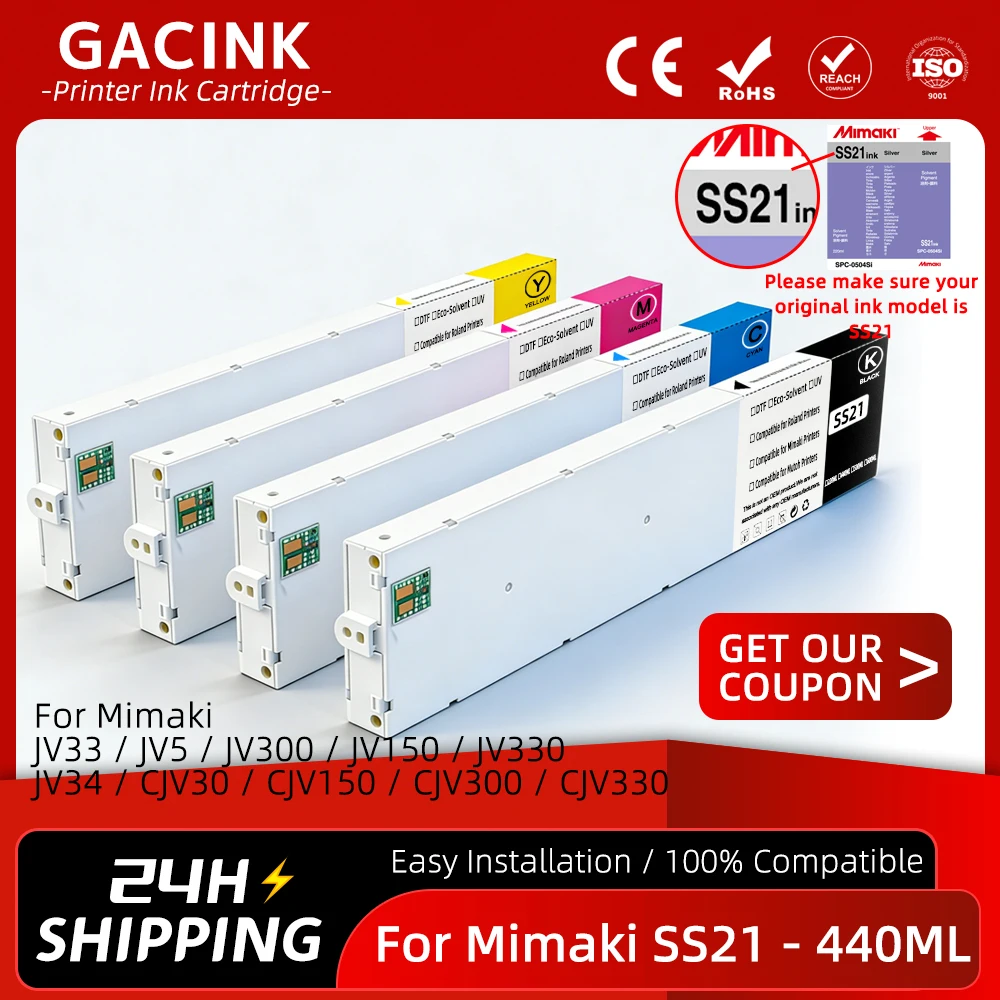 

For Mimaki SS21 Compatible Ink Cartridge With Chip For Mimaki JV33 JV5 JV300 JV150 JV330 JV34 CJV30 CJV150 CJV300 CJV330 Printer