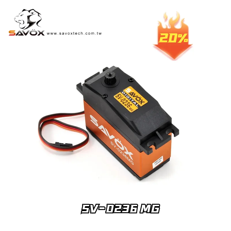 Original Savox SV 0236MG Servo 0.17S 40kg 7.4V HV High Voltage DC Motor Metal Gear Super Torque 1/8 1/5 RC Car Buggy Truck