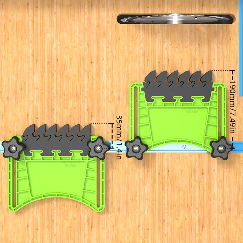 Imagem -06 - Carpintaria Feather Loc Board Grupo Universal Featherboards Segurança Slot Miter Gauge Saw Tabela Compatibilidade Cortes Precisos