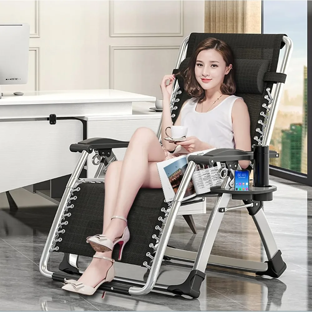 거실용 편안한 접이식 의자, 실내외용 매트리스가 있는 접이식 안락의자 라운지 의자, 레저 의자