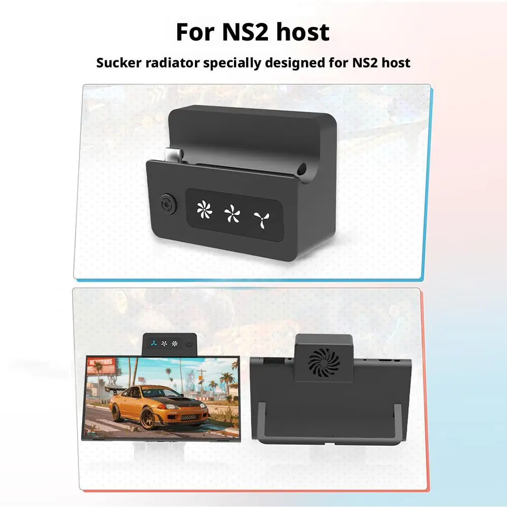 For Nintendo 2 Cooling Fan Micro USB Cable Powered Docking Station Dock Accessorie 3-Speed Adjustment Console Cooler