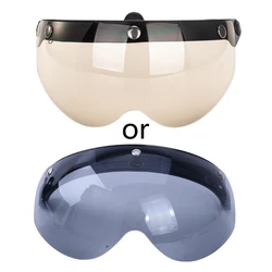 Universal Motorcycles Retro Pilot-Style Standard 3 Snap-Button Visors Up Down Open Face Helmet Wind Shield Durable