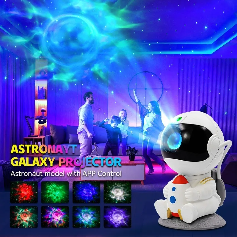 Galaxy Starry Sky Projection Light with Remote Control USB Plug in Astronaut Atmosphere Light Living Room Bedroom Night Light