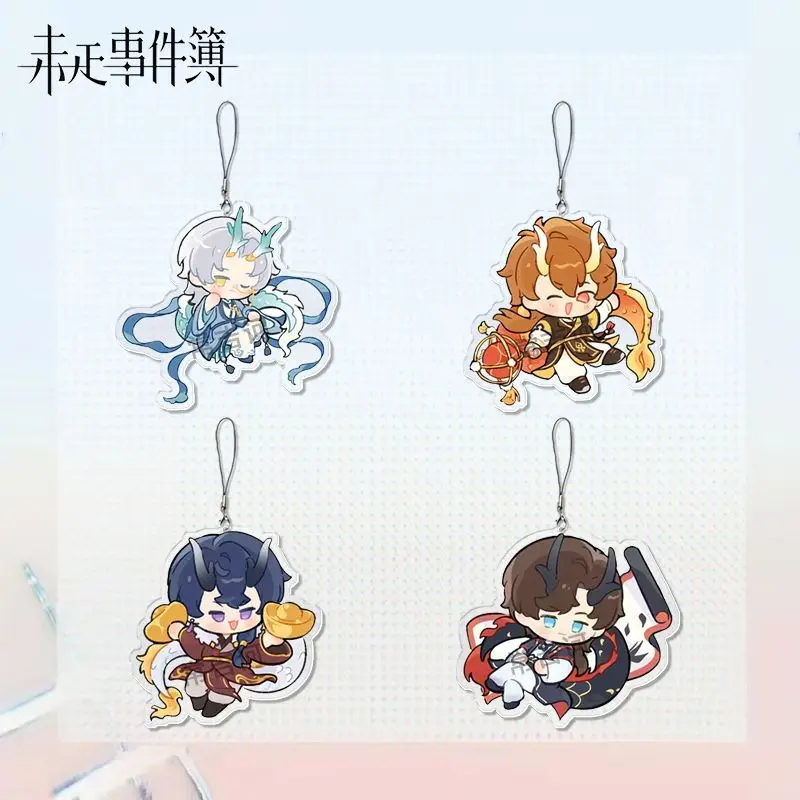 Tears of Themis Artem Luke Vilhelm Marius Q version Picture Mobile Phone Chain Acrylic Cellphone ChainFor Phone Lanyard Keychain