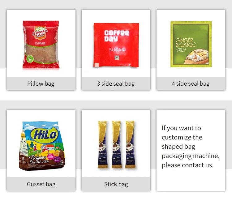 Multifunction Automatic Weighing Sugar Salt Pepper Granules Sachet Filling And Packing Machine