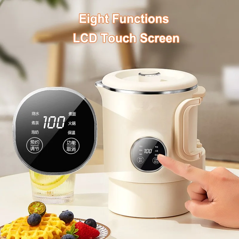 Smart LCD Multi-function Electric Cooker Household Fully Automatic Folding Cooking Pot Small Portable Travel Electric Kettle