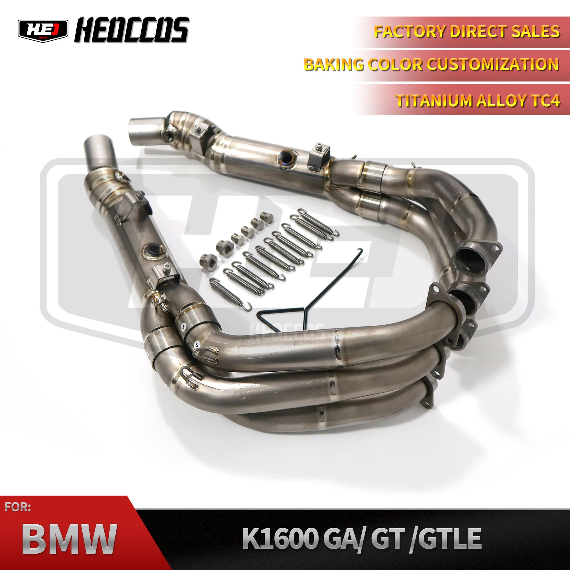 

HEO Titanium TC4 Exhaust Manifold for BMW K1600 GA exhaust (2010-2022) - Lightweight & High-Performance Upgrade