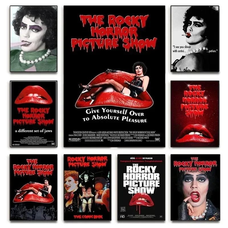 The Rocky Horror Picture Show Movie Poster 1975 Musical Comedy Horror Film Aesthetic Canvas Painting For Living Room Decoration