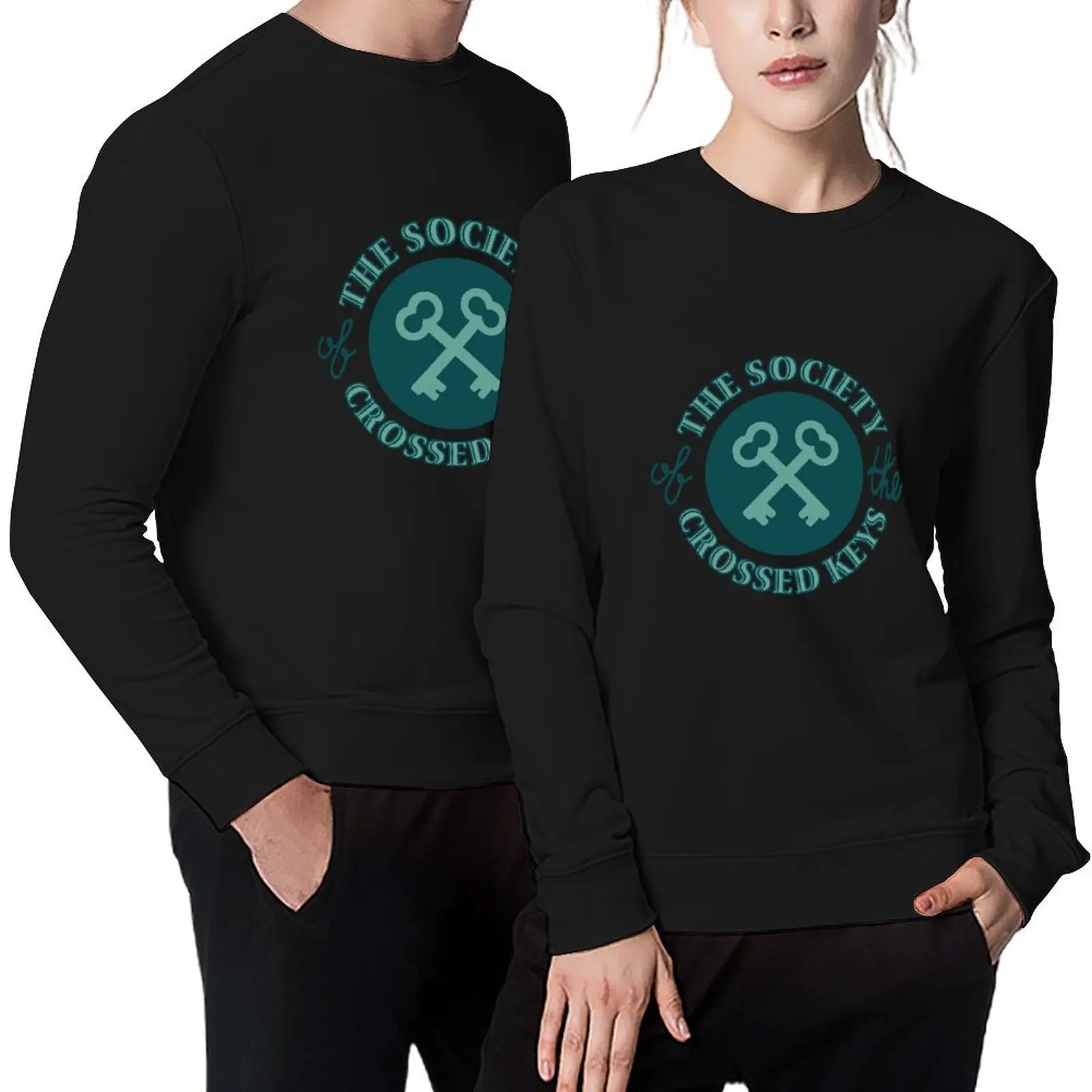 

The Society of the Crossed Keys (Teal) Pullover men's winter sweater men's coat fashion men pullover