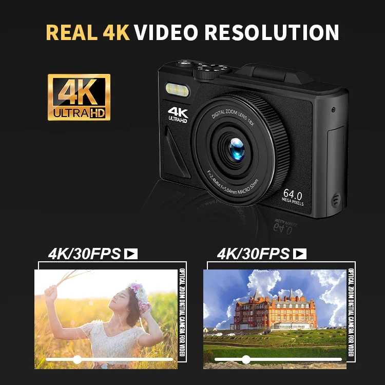 Manufacturer full hd vintage camcorder retro digital 18x zoom photo video cameras 4k professional digital with flip screen