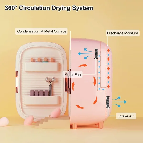 Nevera para cuidado de la piel de 12 litros, dispositivo de belleza para almacenamiento cosmético, 10 °C/50 °F + Control inteligente de temperatura constante