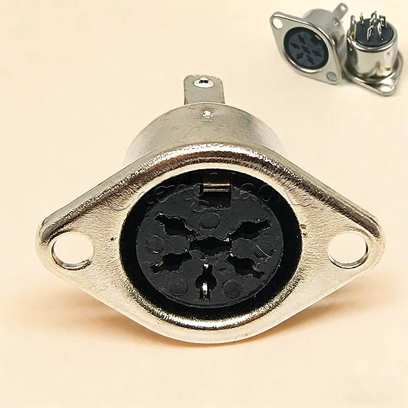 1PC S Terminal Connector Female Socket Mount Chassis adapter 3/4/5/6/7/8 Pin Keyboard Plug DIN SOLDER MIDI Cable