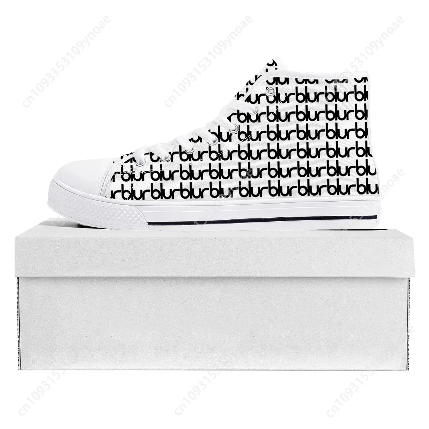 Blur Band Rock Band Pop High Top High Quality Sneakers Mens Womens Teenager Canvas Sneaker Casual Couple Shoes Custom Shoe White