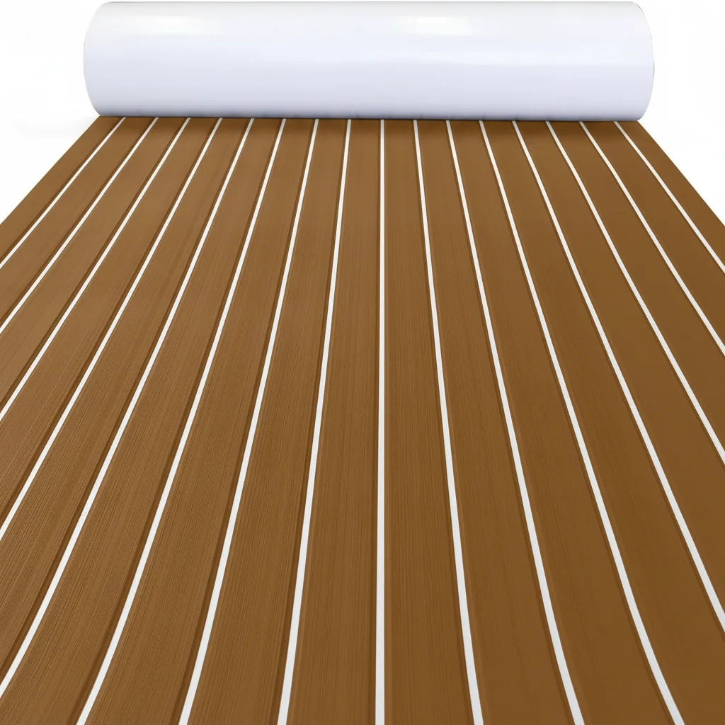 2.4*1.2m Zelfklevende EVA Foam Boot Marine Vloeren Faux Teak Dek Vel voor Jacht kajak diy decoratie materiaal RV Vloermat