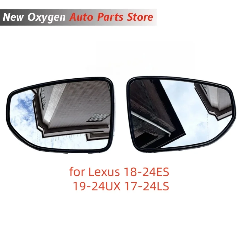 Heated Side Mirror Glass Left & Right Rearview Reflective Lens for Lexus 18-24ES 19-24UX 17-24LS Series Direct Replacement Parts