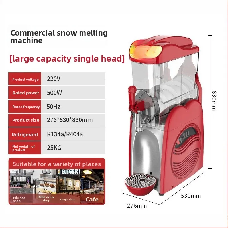 Commercial Snow Melter Single Cylinder, Stainless Steel Slush Machine