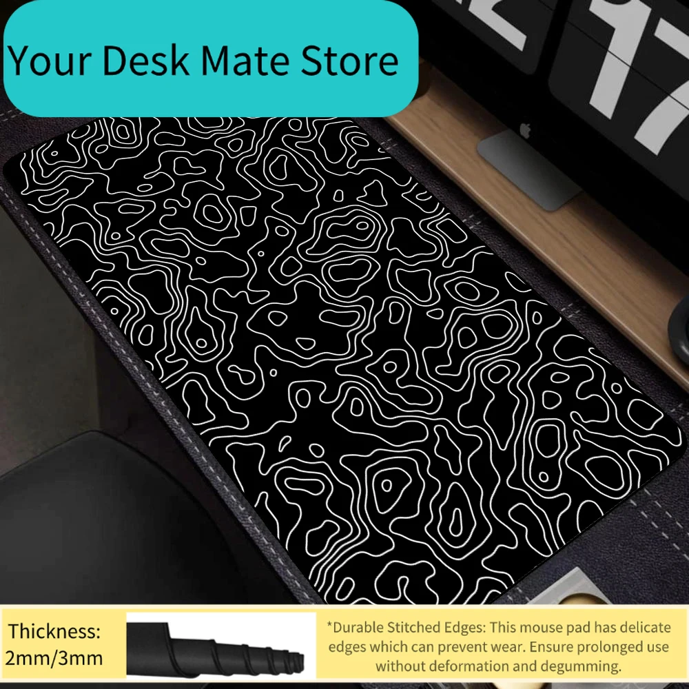 

Mouse Pad 100x50 Topographic Lines Computer Mousepads Gaming Strata Liquid Large Mousepad Big Keyboard Mat Gamer Mouse Pad Xxl