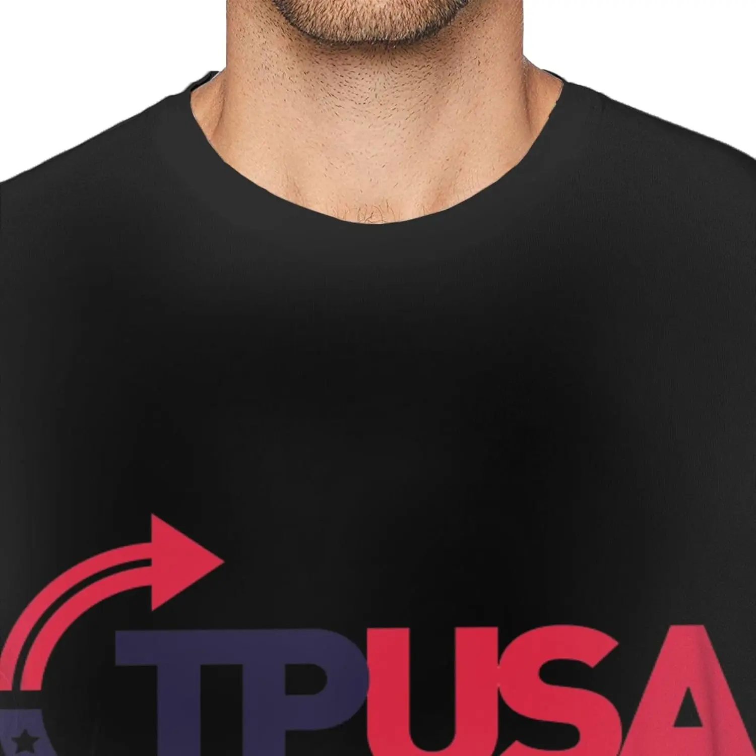 เสื้อยืดคอกลมผ้าฝ้าย Turning Point USA Tpusa Freedom Life ทรงคลาสสิค สีดำ