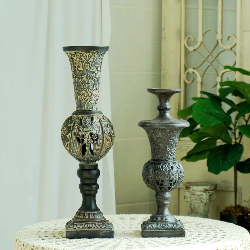 

Римская колонна ретро полый подсвечник мягкое украшение домашний дисплей