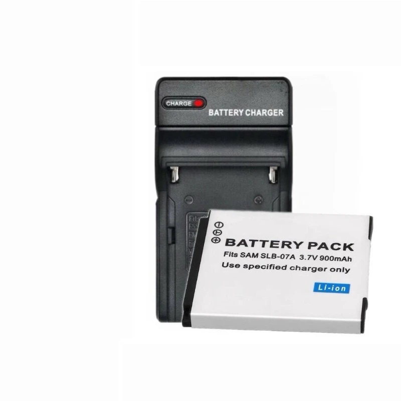 3.7V 900mAh SLB-07A For Samsung PL150 PL151 ST45 ST50 ST500 ST510 ST550 ST560 ST600 TL90 TL100 TL205 Camera Battery+Charger