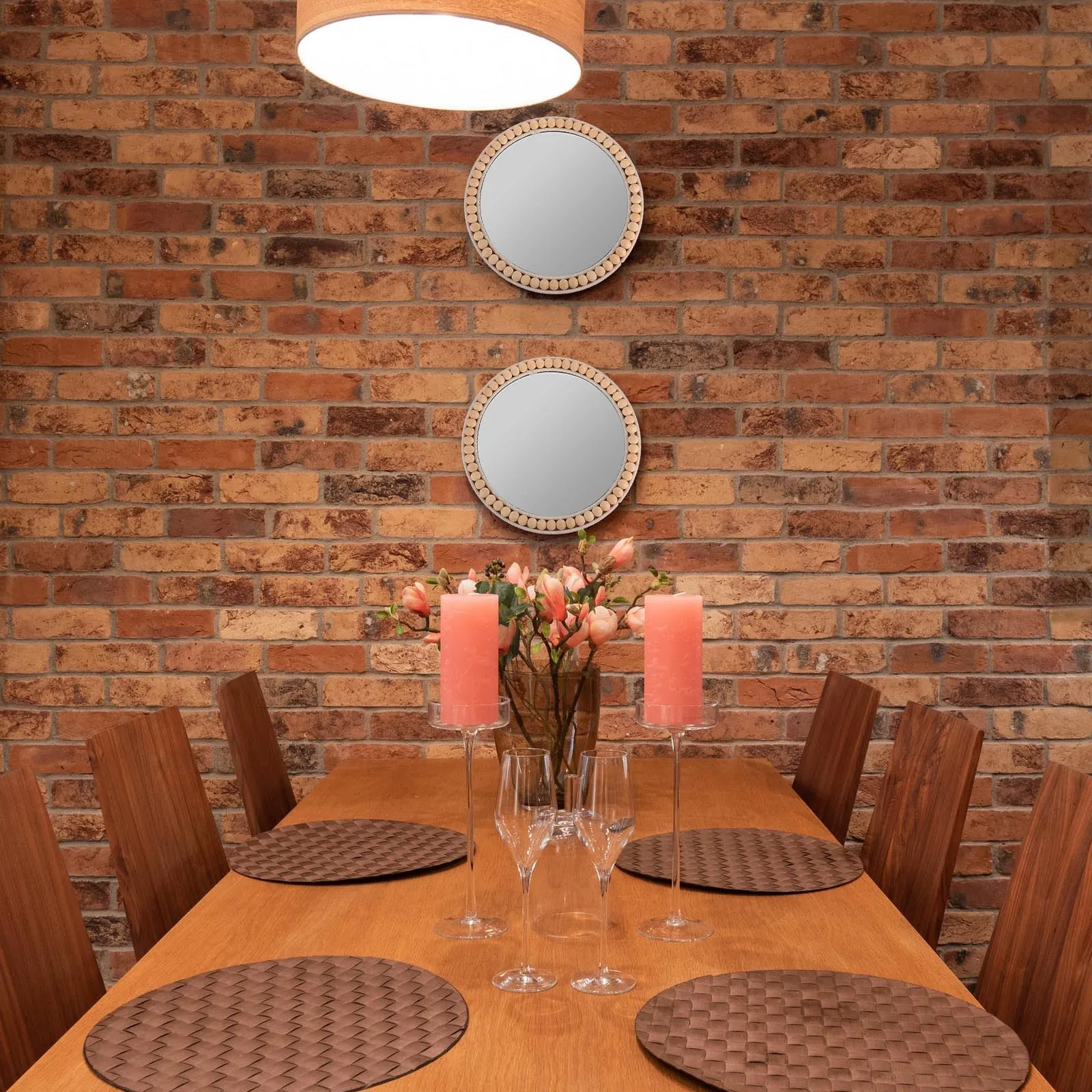 

1Pcs Cotton Rope Hand Woven Makeup Mirror Decorative Hanging Wall Mirror Adornment Creative Minimalist Design for Home Vanity