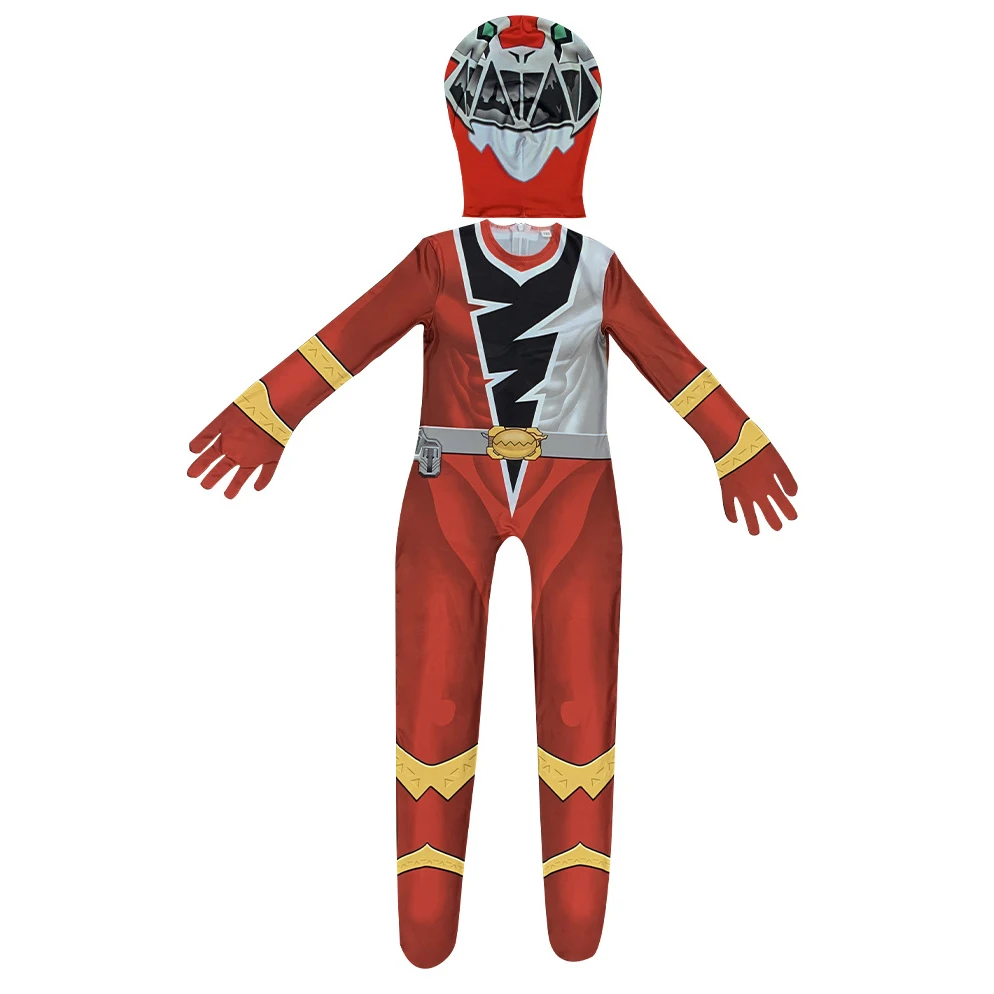 Anime Fancy Men Boy Kids Ranger Kishiryu Sentai Ryusoulger Cosplay Costume Jumpsuit Mask Halloween Party RolePlay Child Clothes