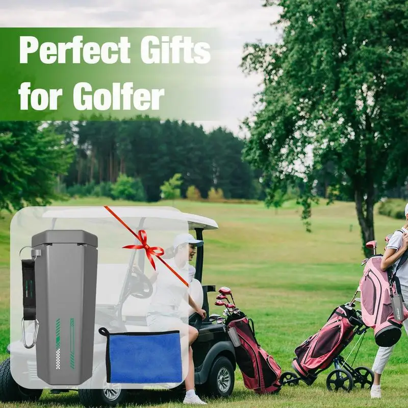 

Golf Ball Washer With Golf Towel Portable Golf Ball Cleaner Golf Practical Golf Accessories Gifts for Men and Women Golfers