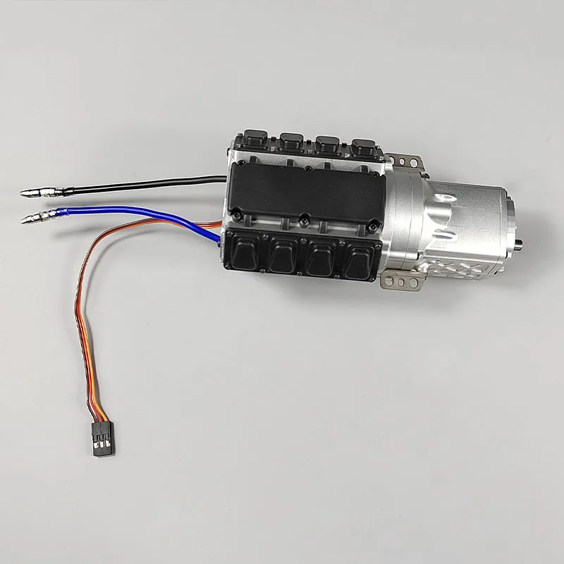 1/14 scale model gearbox brushed two-speed gearbox with shift servo DIY remote control truck tractor metal parts.