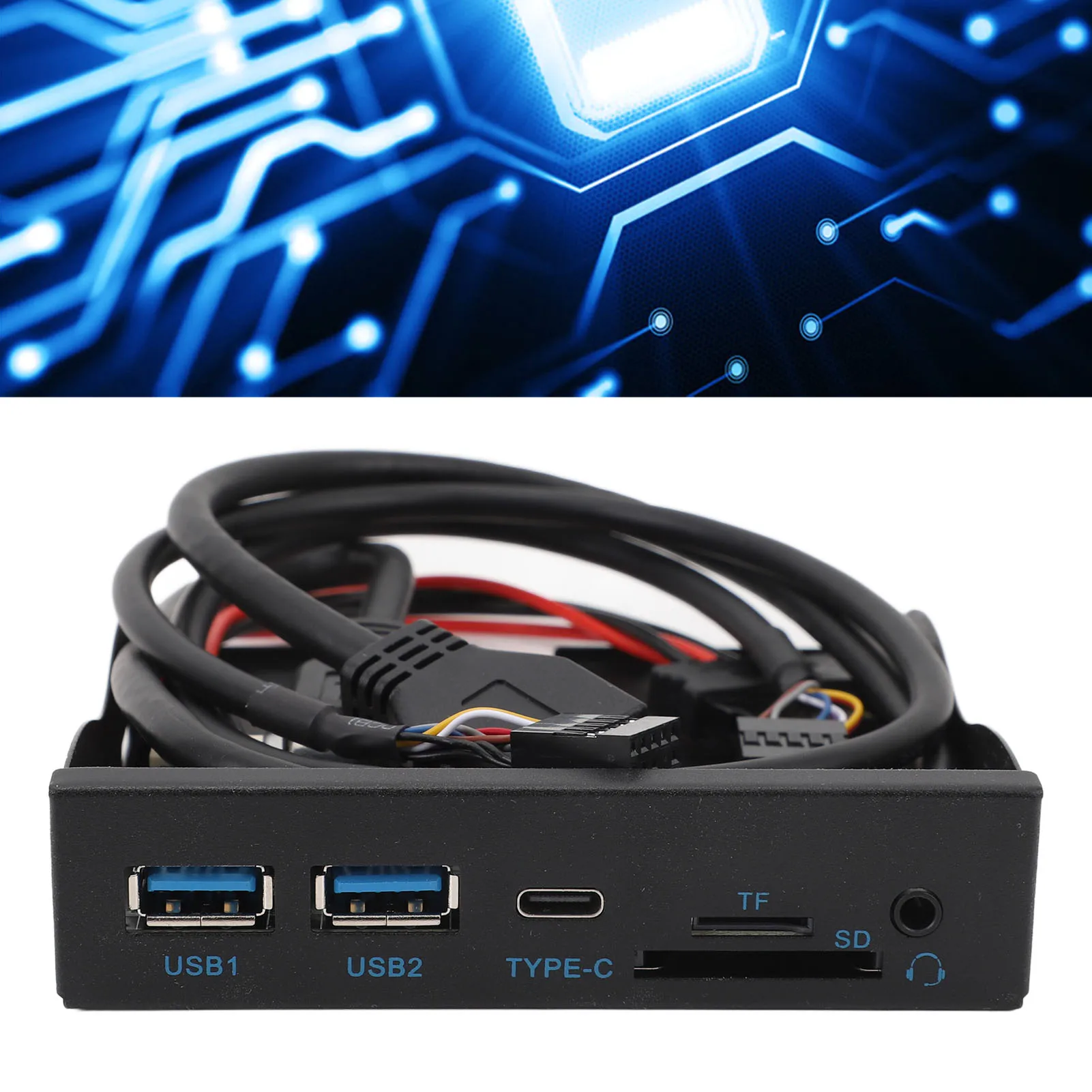 USB3.2 GEN1 Type C Floppy Drive Panel 5Gbps Plug and Play 3.5inch Front Panel USB3.2 19PIN Hub for WIN XP 7 8 10 11 for LINUX