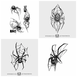 Hybrid Design of Diablo Spider Waterproof Herbal Juice Temporary Tattoo Sticker Female Durable Arm Male Semi-permanent Tattoos