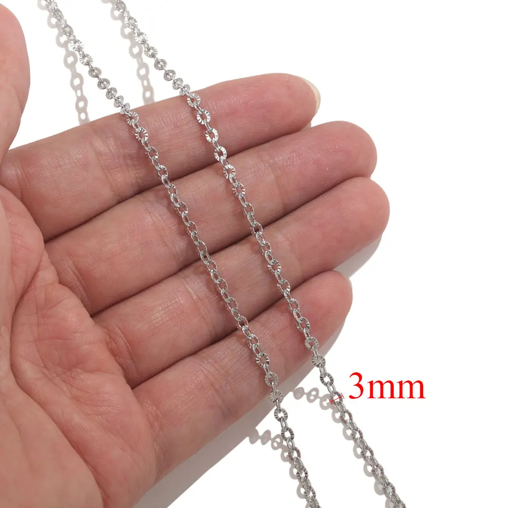 2 Meter Lippen Perlen Kette Edelstahl Kabel Ketten für Schmuckherstellung DIY Halskette Armband Zubehör Goldkette Erkenntnisse
