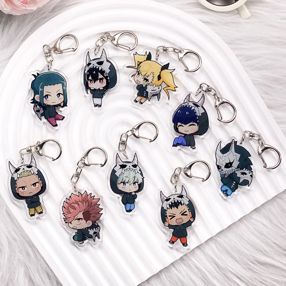 Personajes de Anime Kaiju No 8 llavero acrílico accesorios bolso de moda encanto creativo mochila colgante llavero regalos para amigos