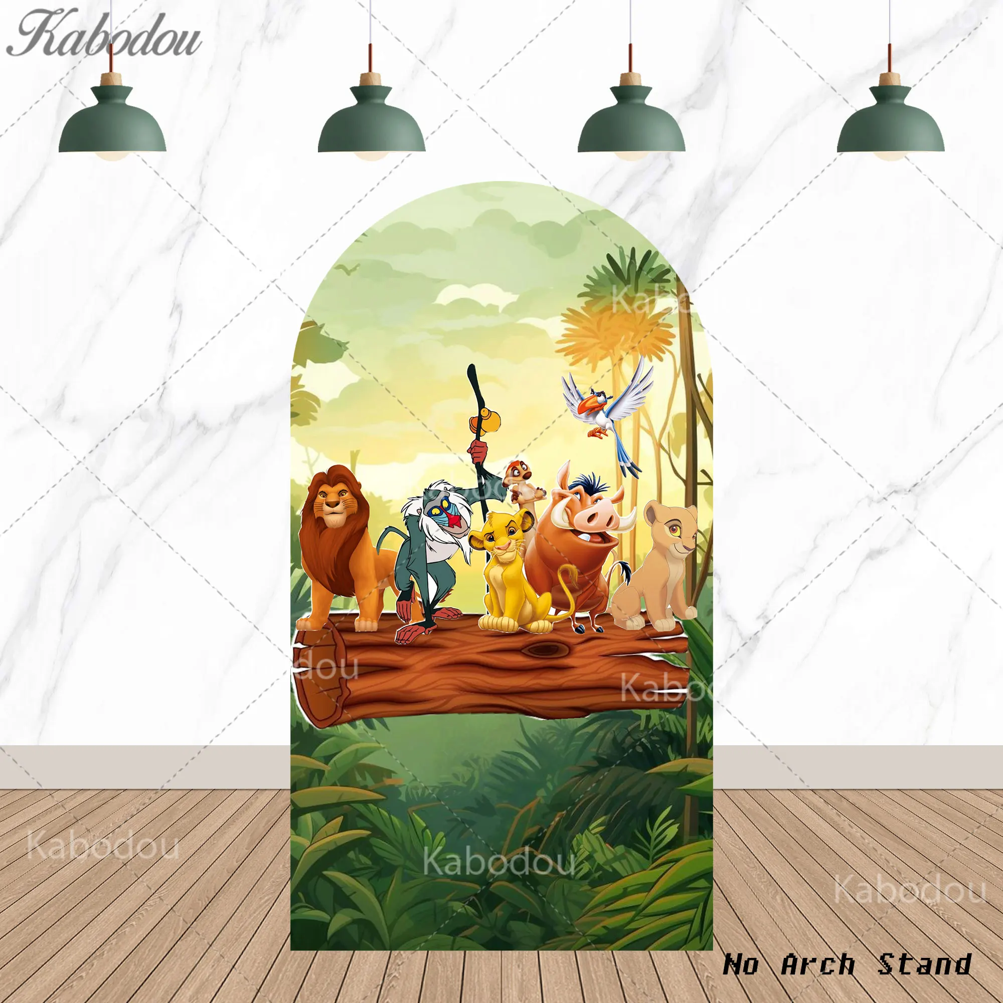 The Lion King Party Arch Backdrop Child Boy Birthday Background Decor Hakuna Matata Cover Yellow Simba Baby Shower Banner Props - view 5