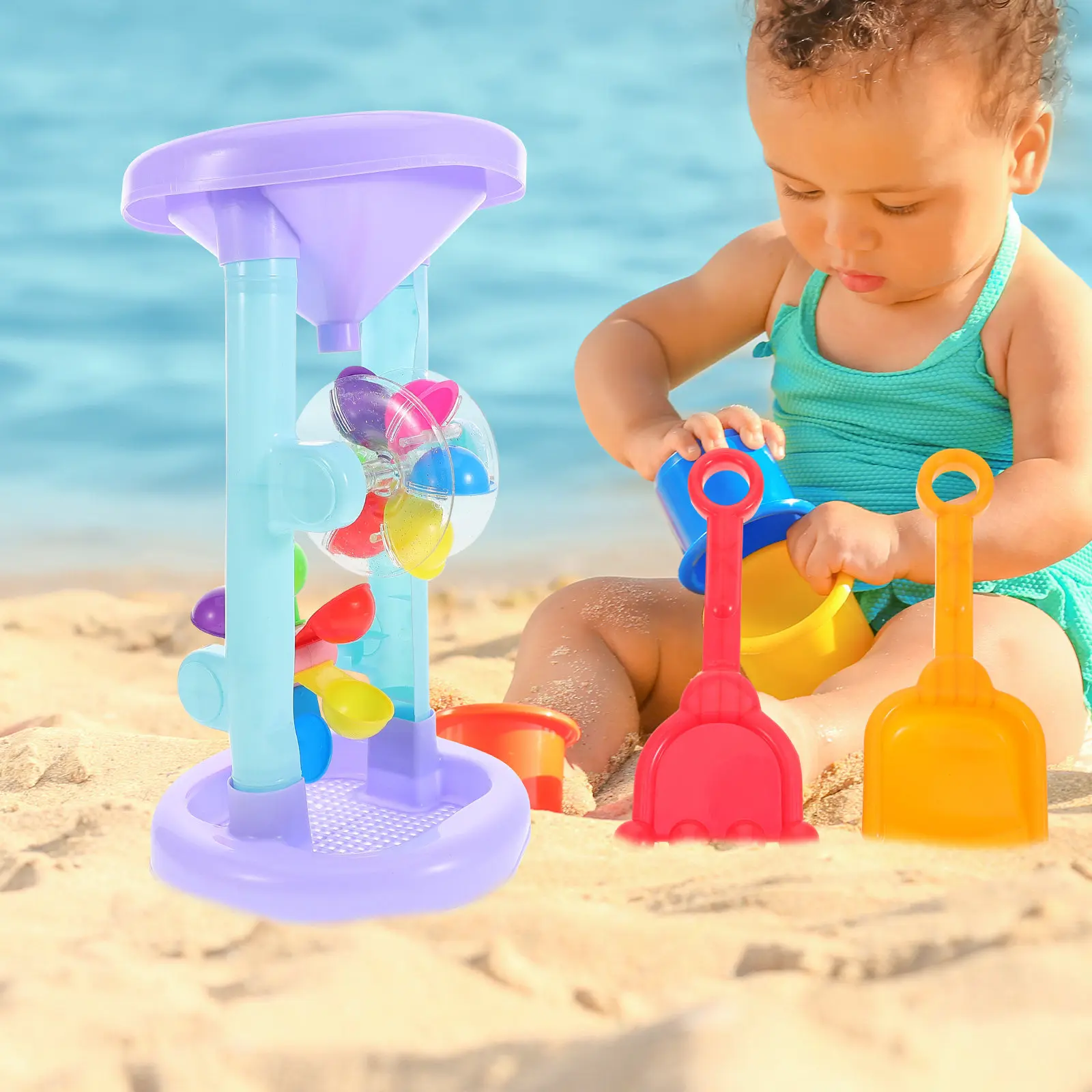 

1Set Children Interactive Sand Plaything Beach Sandbox Set Durable Plastic Safe Long Lasting Use Happy Playing Gift