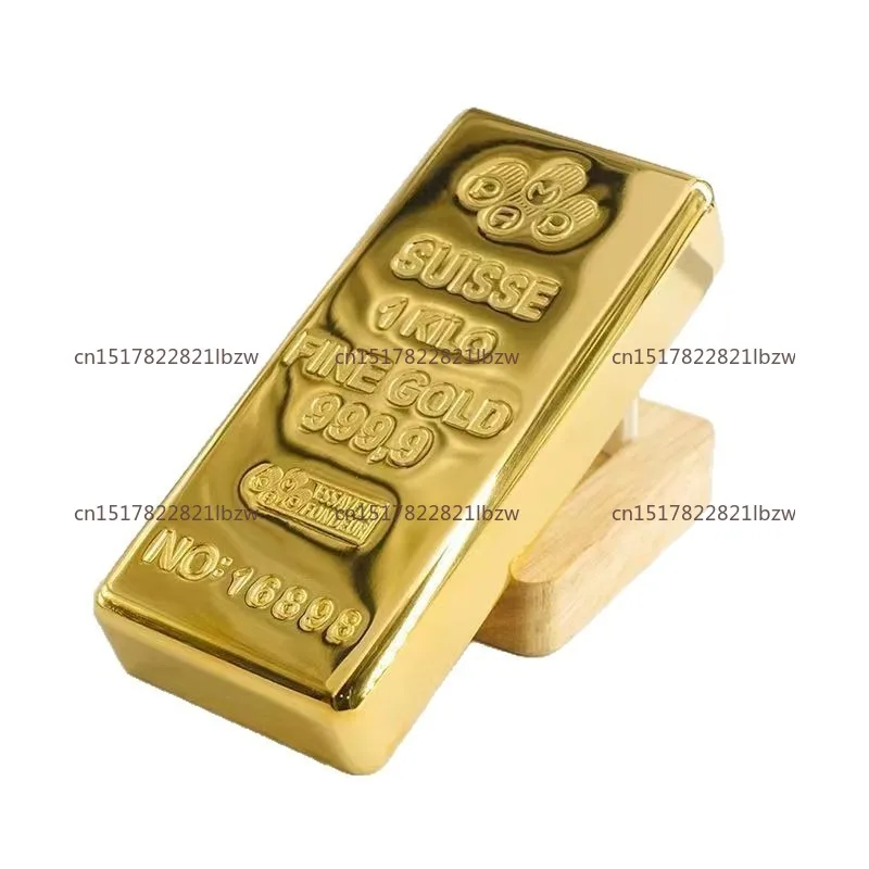 1:1 Copy Switzerland 1kilo/1000g 24k Gold Bar Bullion Replica Swiss Jewelry Store Bank Display Anti-theft Sample