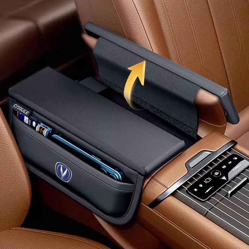 For Changan Unik Uni-k 2021-2025 Car Leather Armrest Mat Heightening Pad Retrofit Storage Cover Interior Modified Accessories