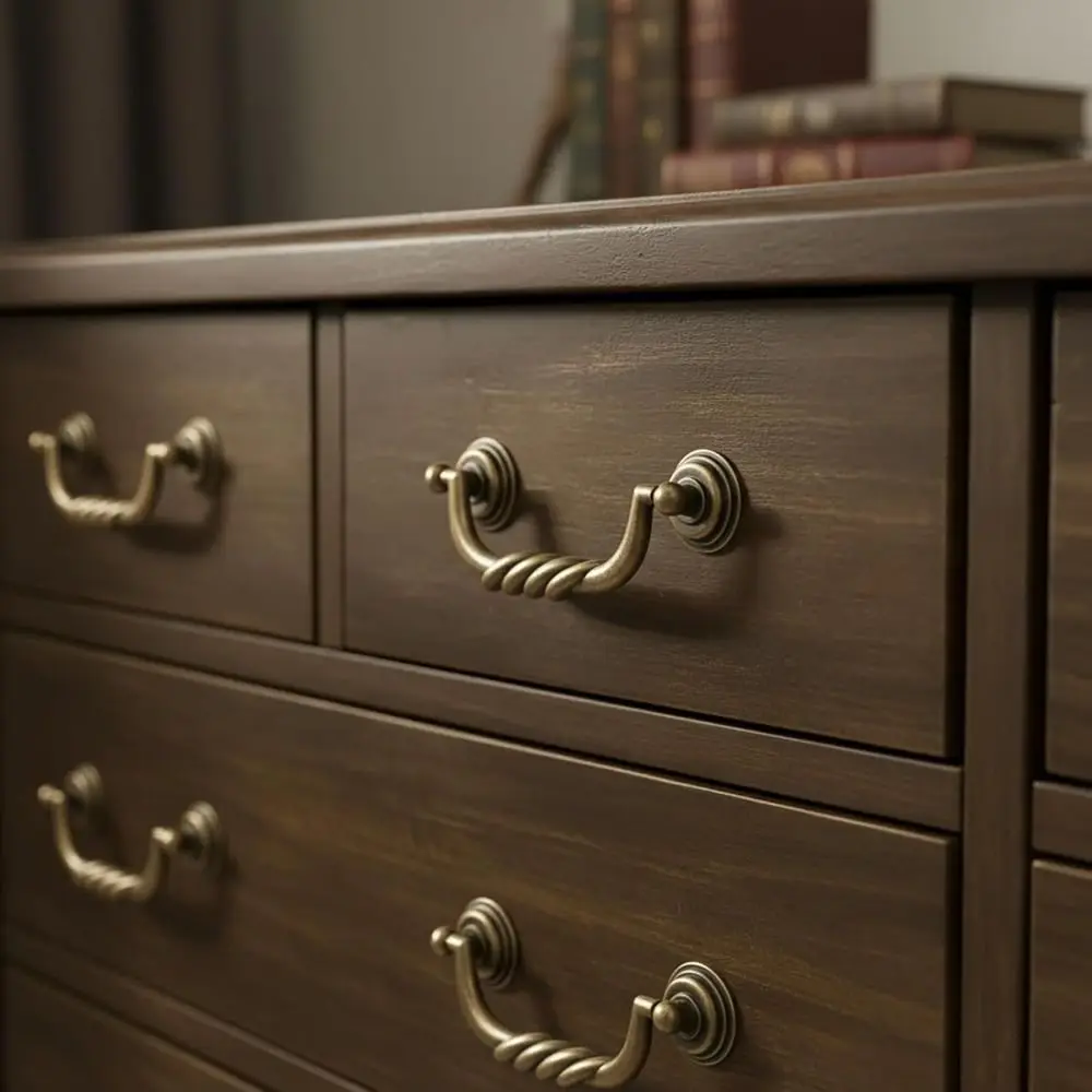 Vintage Style Rust Resistant Drawer Pulls Elegant Easy Install Furniture Handles Durable Cabinet Knobs Dresser