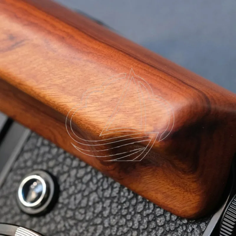 Retro Solid Wood Hand Grip for Nikon ZF Camera Lightweight Handle With Quick Release Plate