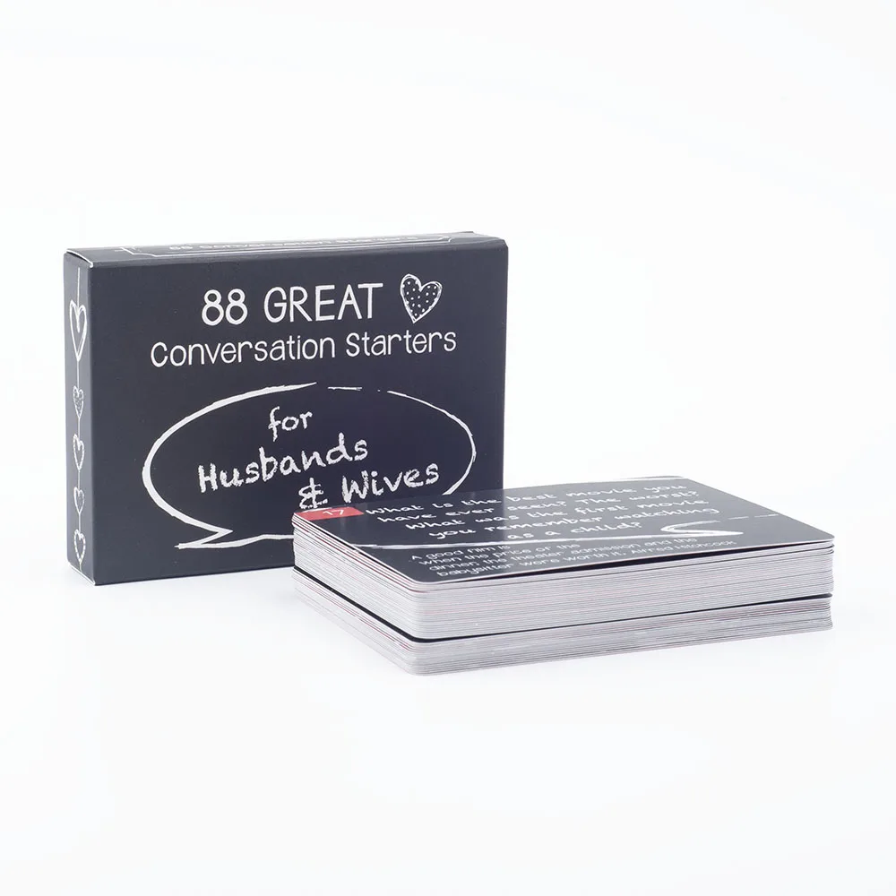 Jeu de société coule pour mari, femme et adulte, ouverture, remadministrateur, augmentation de l'intimité, grande conversation, démarrage, 88