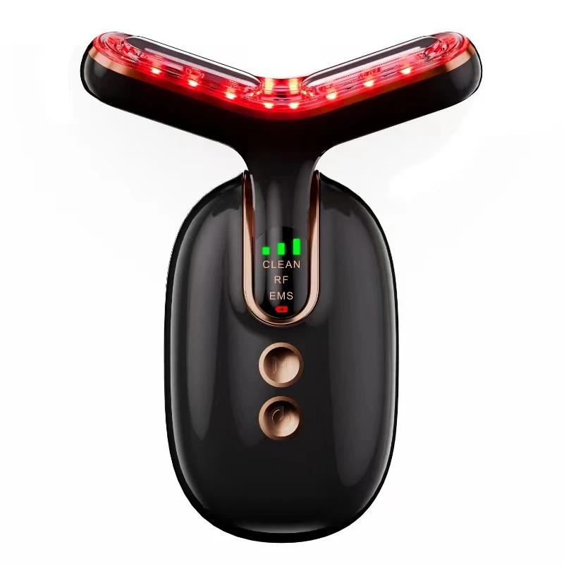 Neck Beauty Device RF Microcurrent Multifunctional Massager Skin Care Sculpting Tool Women Gift White With Base