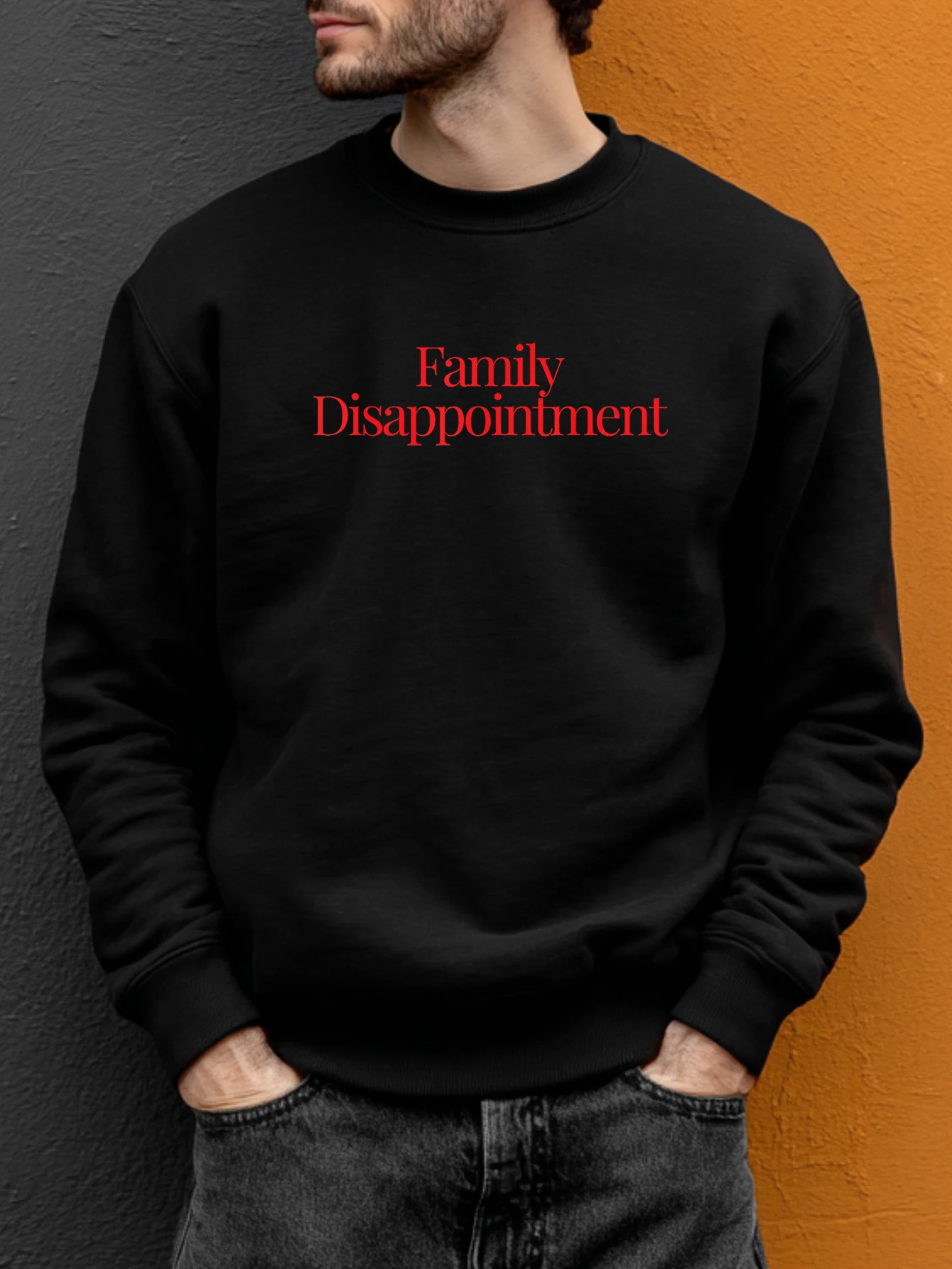 

Забавный текстовый свитер Family Disappointment Веселый самодетонационный стиль, модная индивидуальная одежда