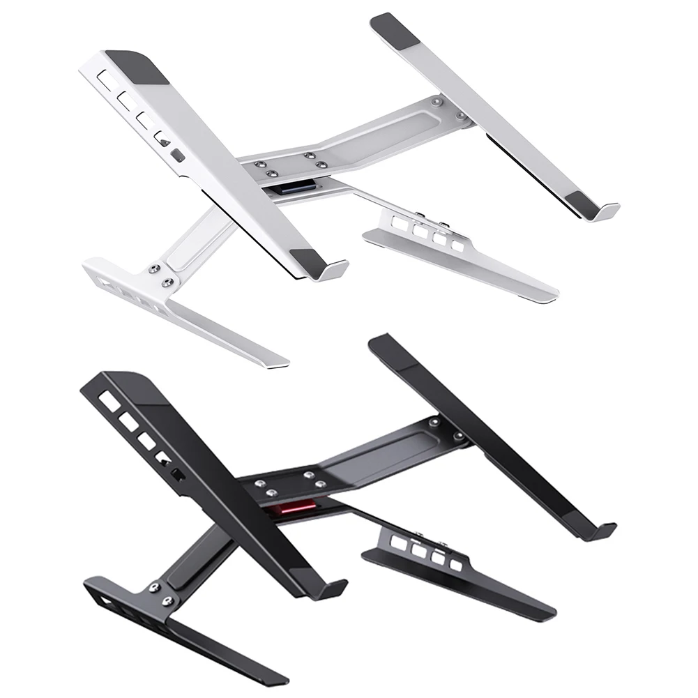 ที่วางแล็ปท็อป ขาตั้งคอมพิวเตอร์ แท็บเล็ต ทำจากเหล็กกล้าคาร์บอน แบบพกพา สำหรับ MacBook HP Dell Lenovo แล็ปท็อปขนาด 12-18 นิ้ว