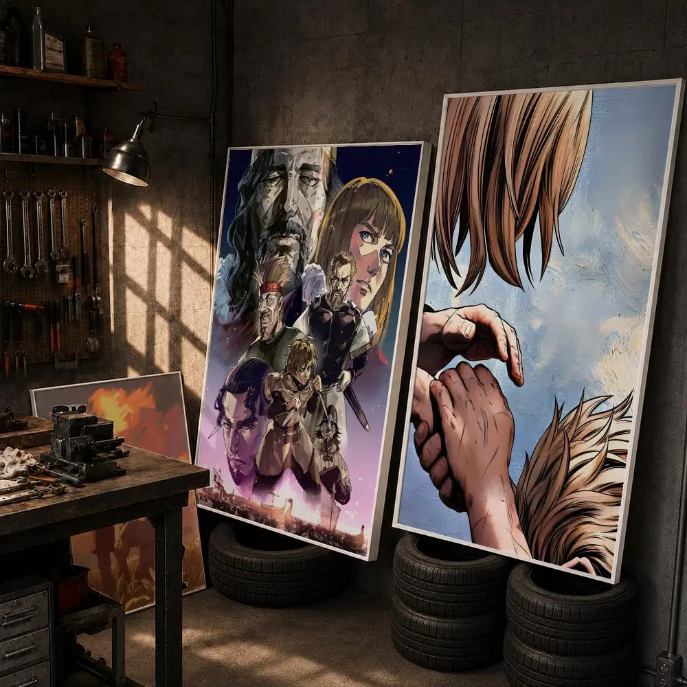 Anime V-Vinland Saga Poster HD Room Decor Home Decoration Interior Wall Art Printing Waterproof Garage Party BedRoom Gift